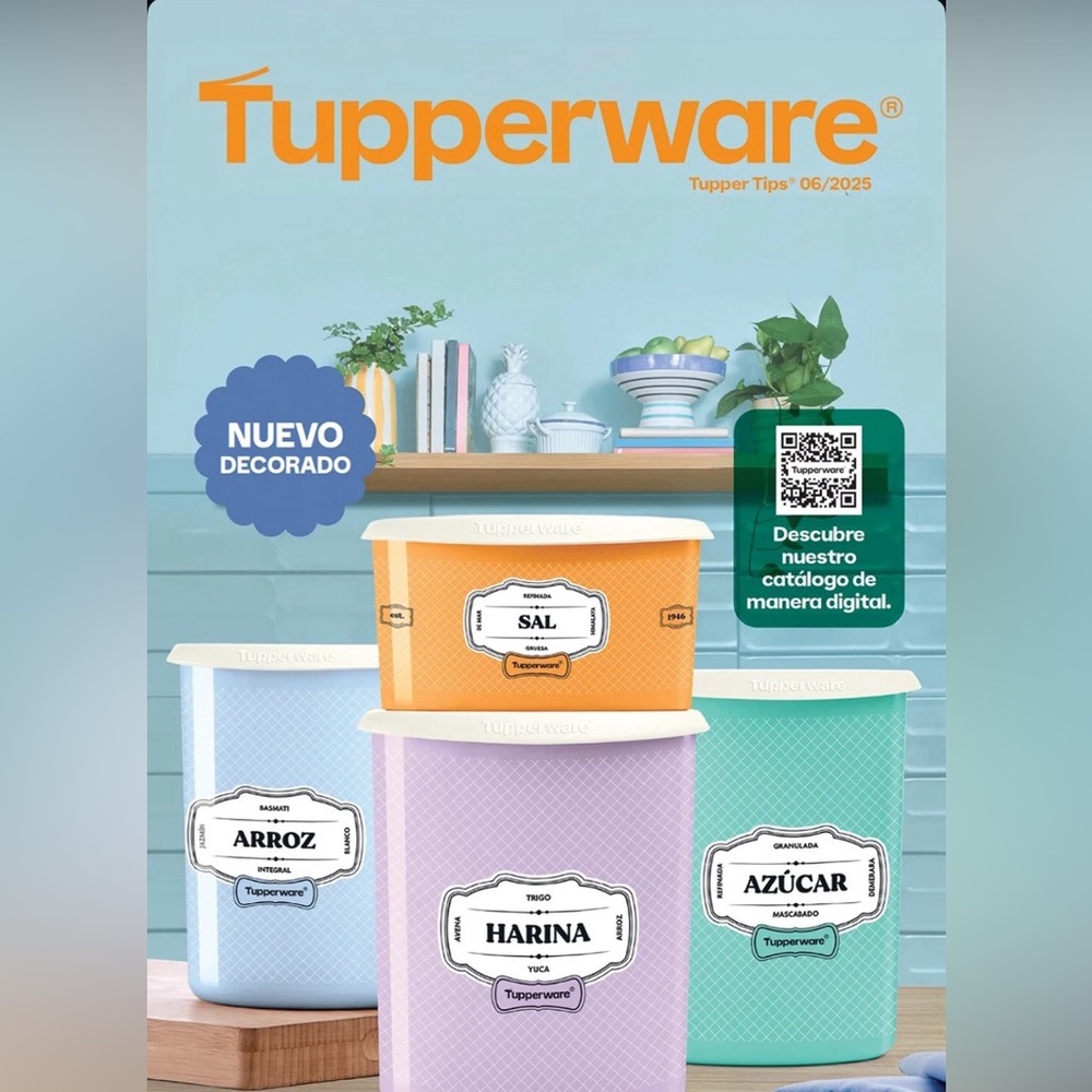 Tupperware Colorful Kitchen Storage Set - Orange, Purple, Green, White